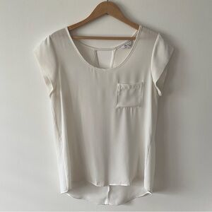 3/$30💚Reitmans white scoop neck cap sleeve blouse relaxed style size medium